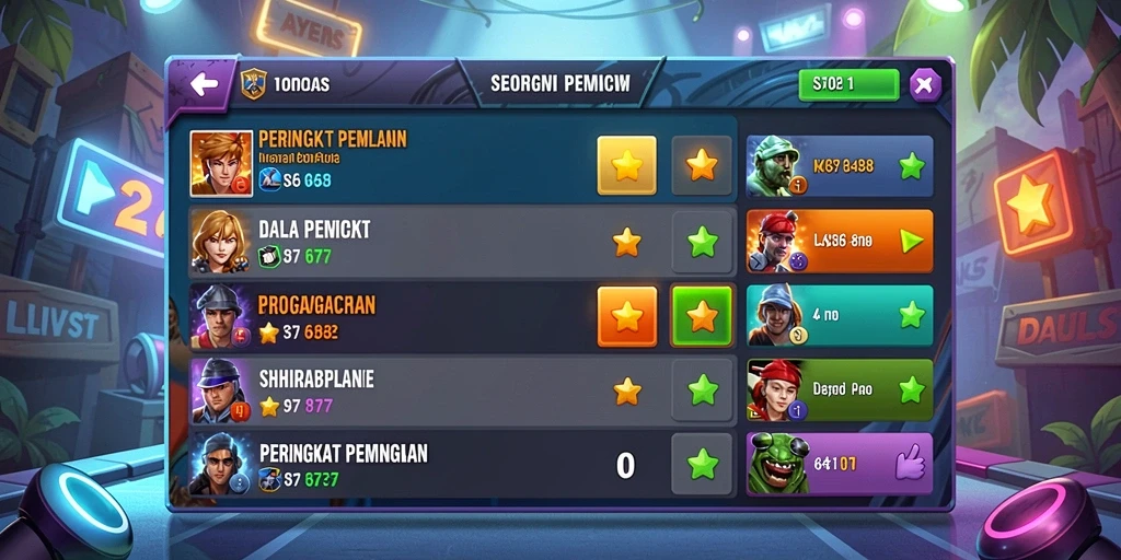 Tangkapan layar menampilkan karakter utama dalam aksi.